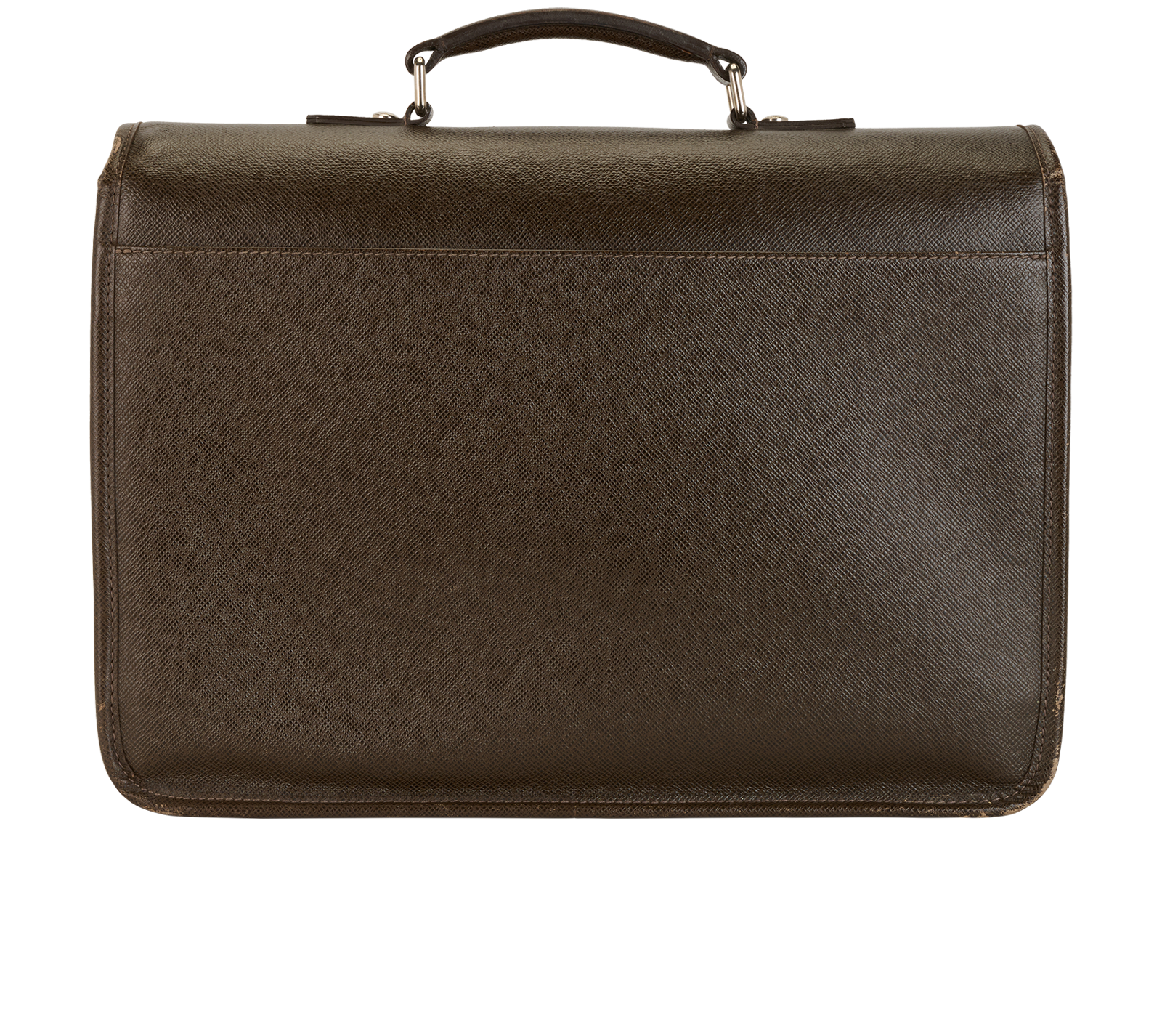 Briefcase, &pound;395, Handbags, Brown, Leather, Back view